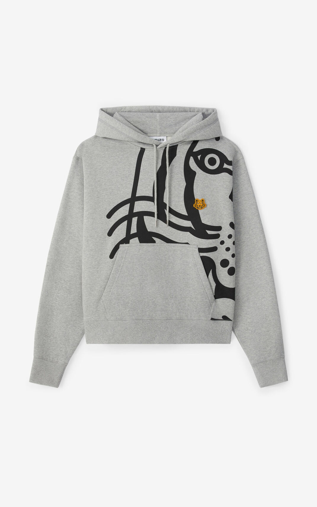 Sweat A Capuche Kenzo K Tiger Homme Grise | IZDH-23615